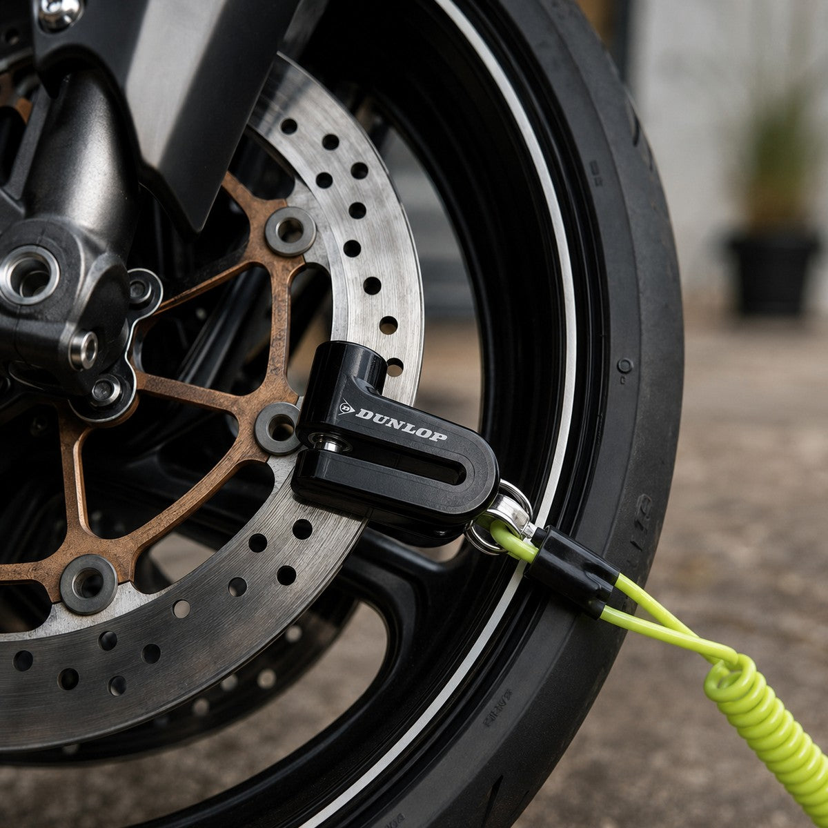 Dunlop Remschijfslot met Herinneringskabel