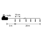 Luca Lighting Smart Lighting snoer d.groen 200led RGB IP44 en timer adapter included - l2000cm