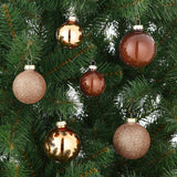 Mica Decorations Bal glas bruin 42 stuks - d7cm