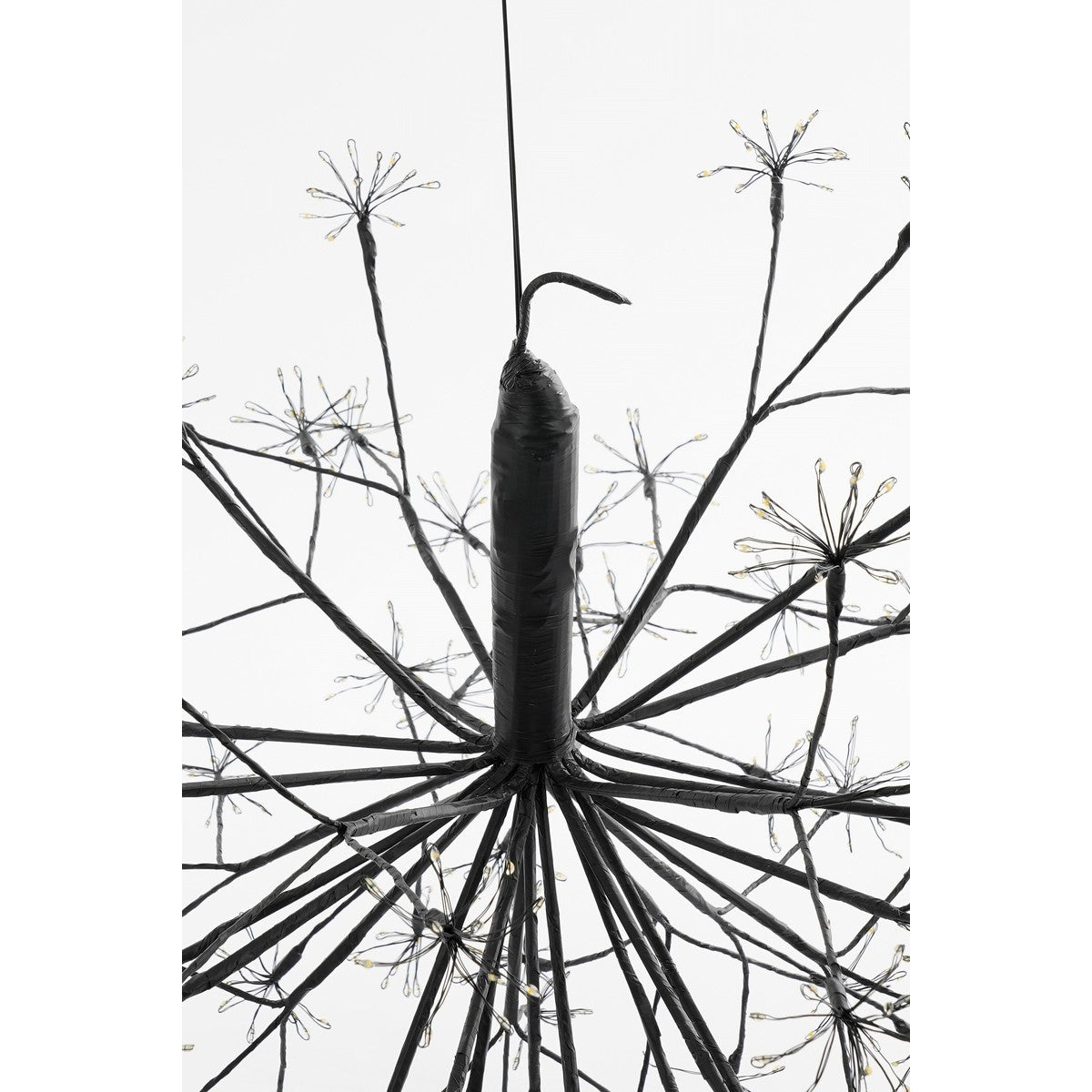 Luca Lighting Bal led zwart klassiek wit 1200led IP44 en timer - d60cm