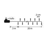 Luca Lighting Smart Lighting snake light d.groen multicolour 1000led IP44 en timer adapter included - l2000cm