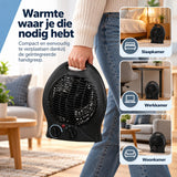 Kinzo Ventilatorkachel 2000W Zwart