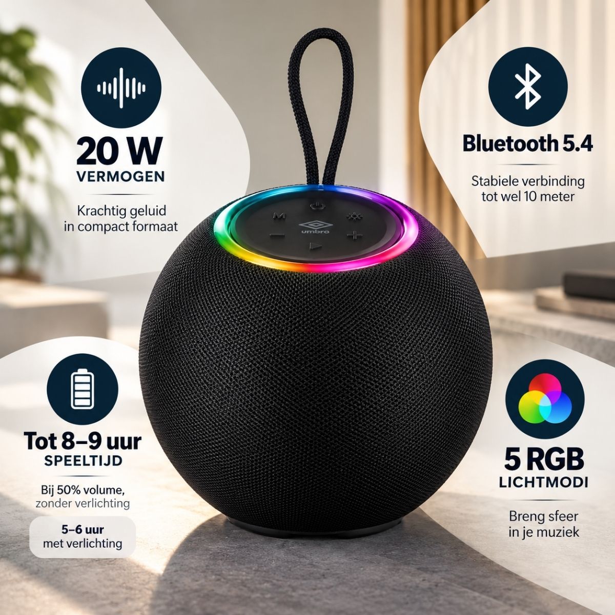 Umbro Bluetooth Speaker Draadloos Draagbaar - maximondo